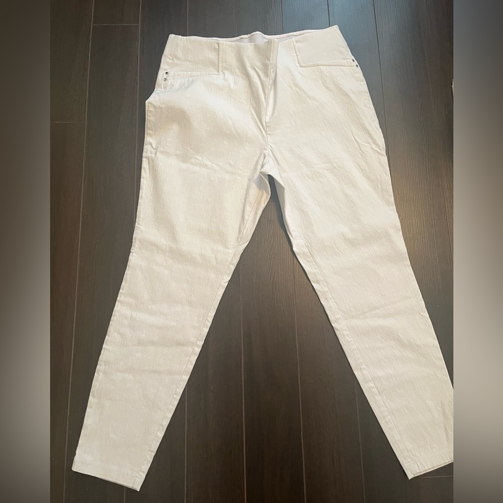 WHITE Calvin Klein Stretch Pull On Pants